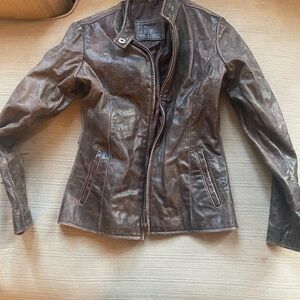 VTG danier style Women's Brown Leather Jacket